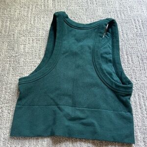 ALO Yoga Green Fitted Crop Tank Top